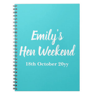 Carnet Lettres personnalisées à la mariée Hen Do Week-end