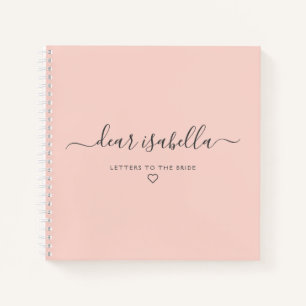 Carnet Lettres roses à la mariée garde la mémoire