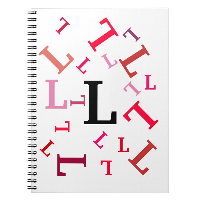 Carnet - Lettres rouges tambrées (Devant)