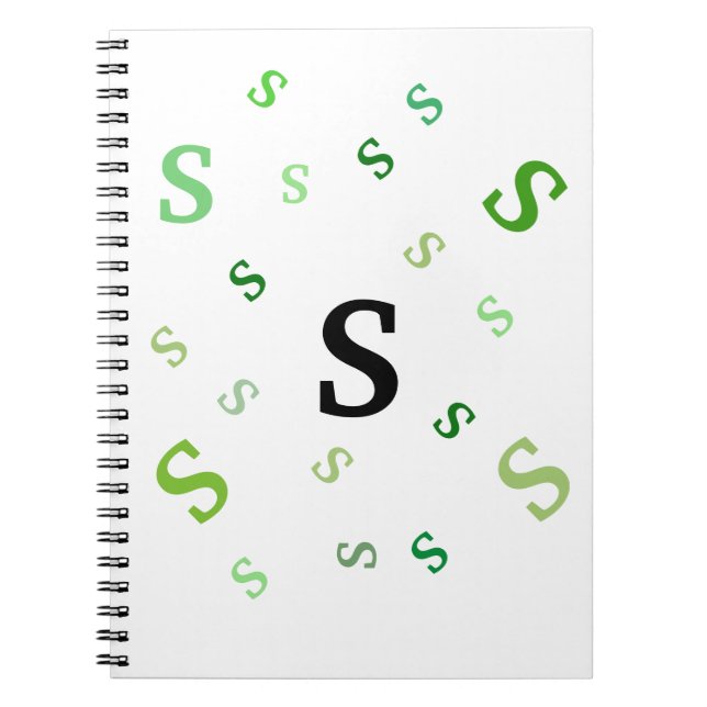 Carnet - Lettres Vertes Tumbled (Devant)