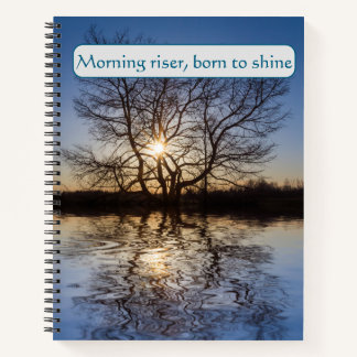Carnet Levant tôt Né pour briller Blue Nature