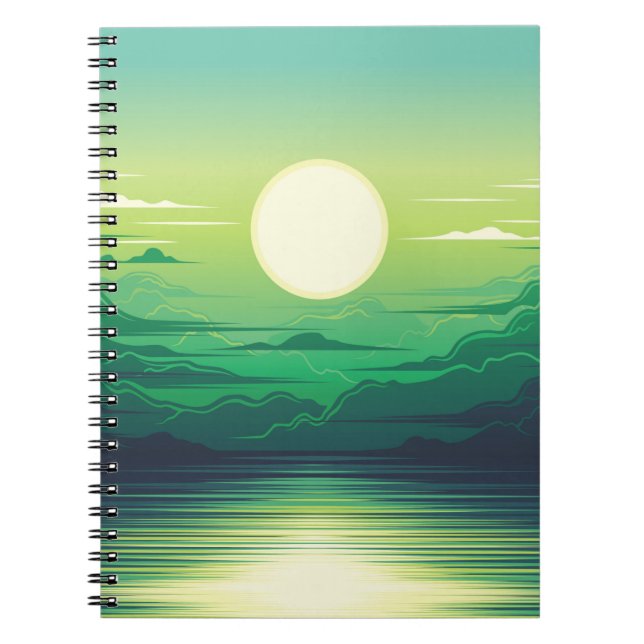 Carnet Lever de soleil dans la mer habillages d'illustrat (Devant)