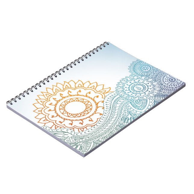 Carnet Lever de soleil détaillé d'abrégé sur henné (Côté gauche)