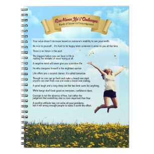 Carnet Levez-vous au-dessus des défis de la vie-humour, 