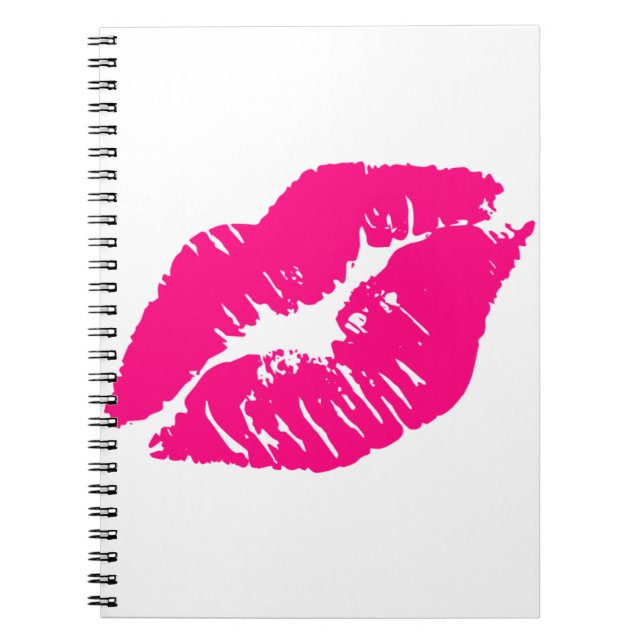 Carnet Lèvres roses de baiser (Devant)