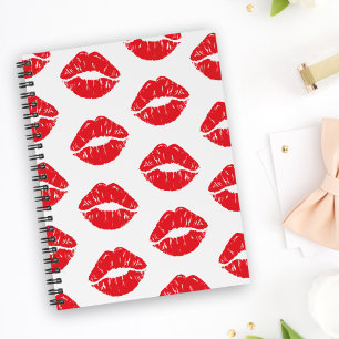 Carnet Lèvres Rouges, Rouge À Lèvres, Baiser, Motif Des L