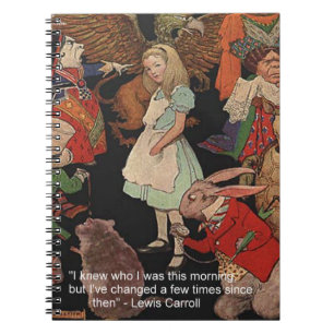 Carnet Lewis Carroll Illustration et citation de changeme