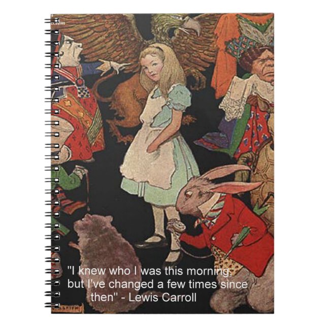 Carnet Lewis Carroll Illustration et citation de changeme (Devant)
