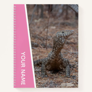 Carnet Lézard Perentie Reptile Outback Australie, Rose