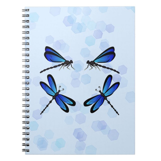 Carnet libellules bleues (Devant)
