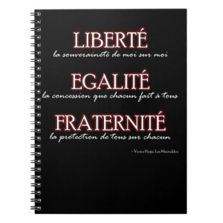 Carnet : Liberté, Egalité, Fraternité
