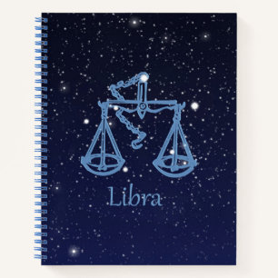 Carnet Libra Constellation and Zodiac Sign with Stars