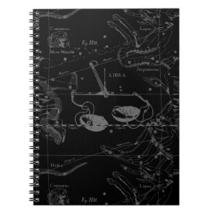 Carnet Libra Constellation Map Hevelius 1690 sept oct.