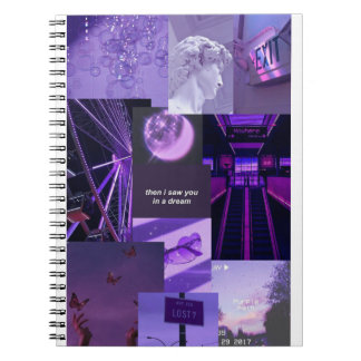 Carnet Libreta aesthetic collage lila