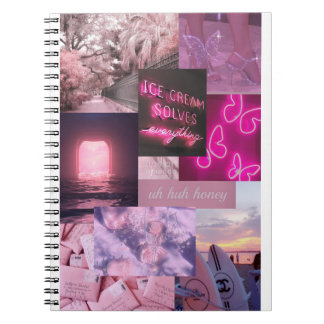 Carnet Libreta collage esthétique rosa