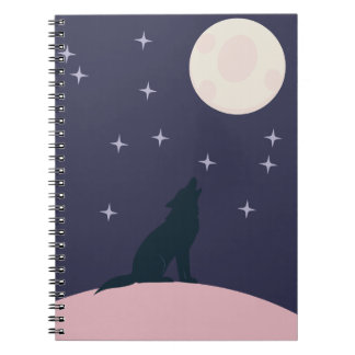 Carnet libreta con diseño lobo