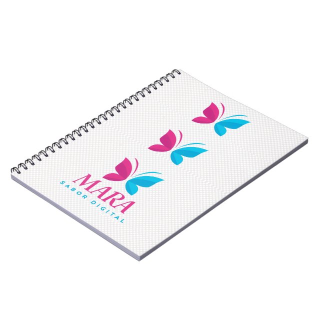 Carnet Libreta con Espiral “Mara” – Diseño Digital Modern (Côté gauche)