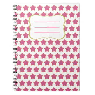 Carnet Libreta Estrellas Rosa