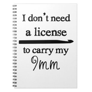 Carnet Licence Crochet Hook 9mm ♥ Artisanat