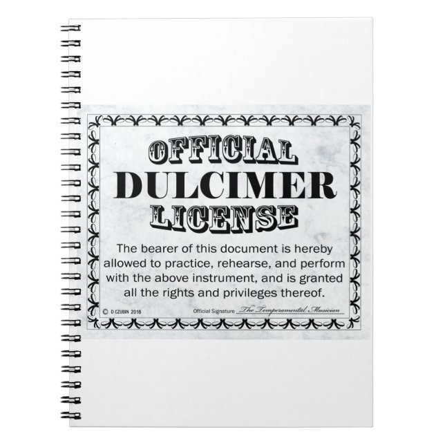 Carnet Licence Dulcimer (Devant)