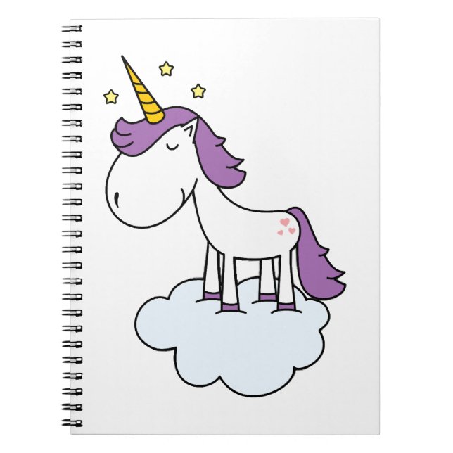 Carnet licorne adorable (Devant)