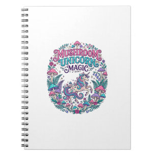 Carnet Licorne Champignon Licorne Magie Coloré POD Artwor