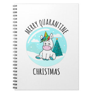 Carnet Licorne de Noël de quarantaine joyeuse