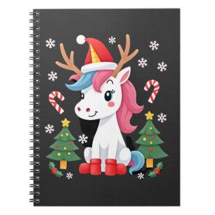 Carnet Licorne de Noël Mignon Magique Xmas Filles Tout-Pe