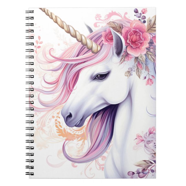 Carnet Licorne Magique Mignonne (Devant)