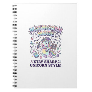 Carnet Licorne Mathicorne Mode Charmant Fond Blanc D