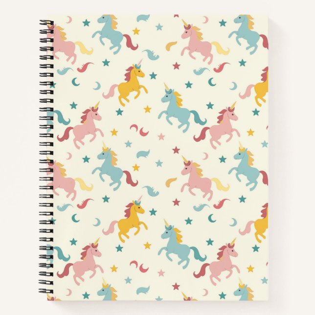 Carnet Licorne mignonne  (Devant)