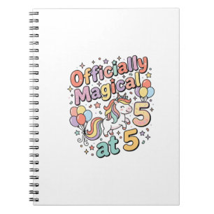 Carnet Licorne officiellement magique à 5 conceptions bla