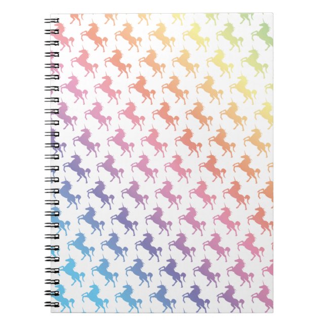 Carnet Licornes d'arc-en-ciel (Devant)