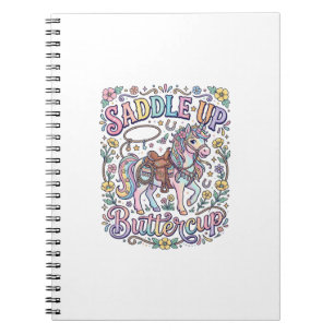 Carnet Licou de licorne papillon coloré fond blanc