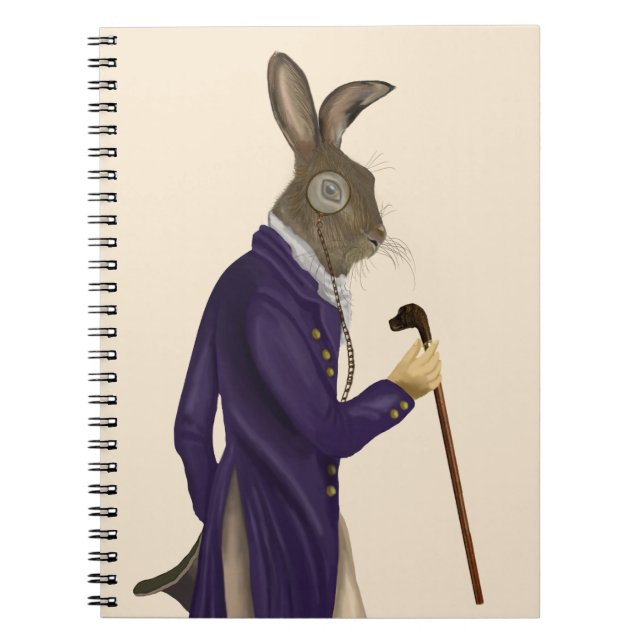 Carnet Lièvre en Manteau Violet 2 (Devant)