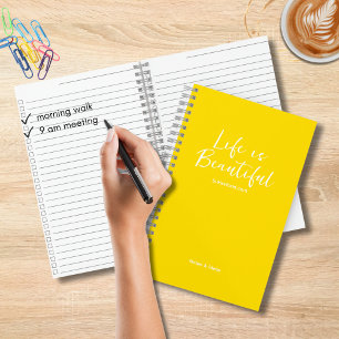 Carnet Life is beautiful Blog Website Yellow Checklist