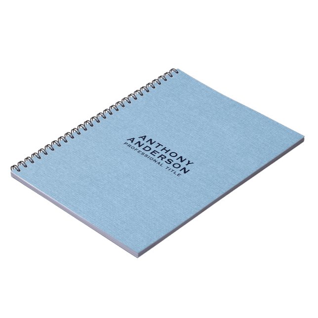 Carnet Light Blue Fabric Texture (Côté gauche)