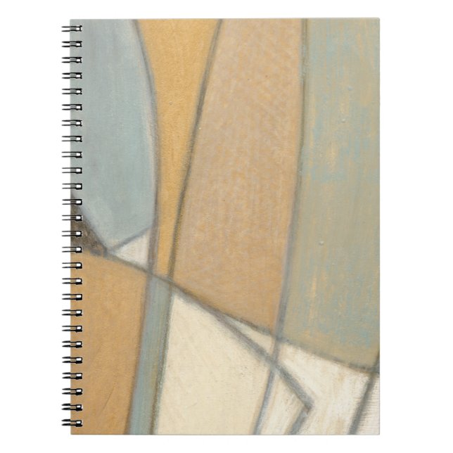 Carnet Lignes courbées et tons de terre coupés (Devant)