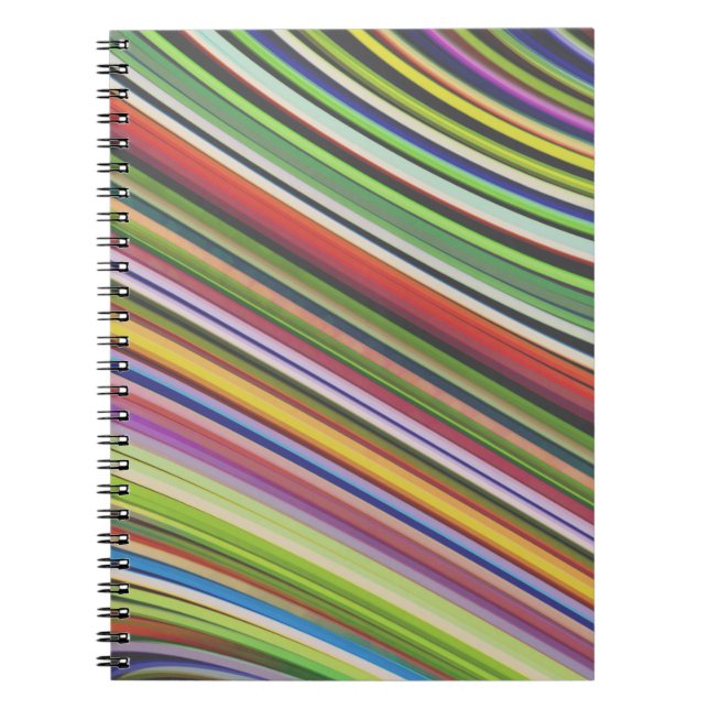 Carnet Lignes De Néon Courbe Multicolor Moderne (Devant)