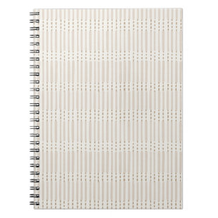 Carnet Lignes minimalistes bohème gris neutre