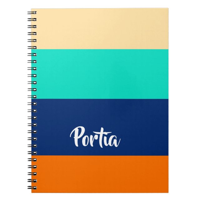 Carnet Lignes multicolores à motif (Devant)
