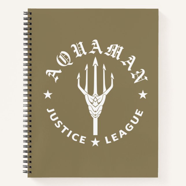 Carnet Ligue de Justice | Aquaman Retro Trident Emblem (Devant)