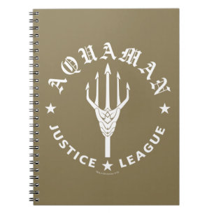 Carnet Ligue de Justice Aquaman Retro Trident Emblem