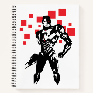 Carnet Ligue de Justice Cyborg Digital Noir Pop Art