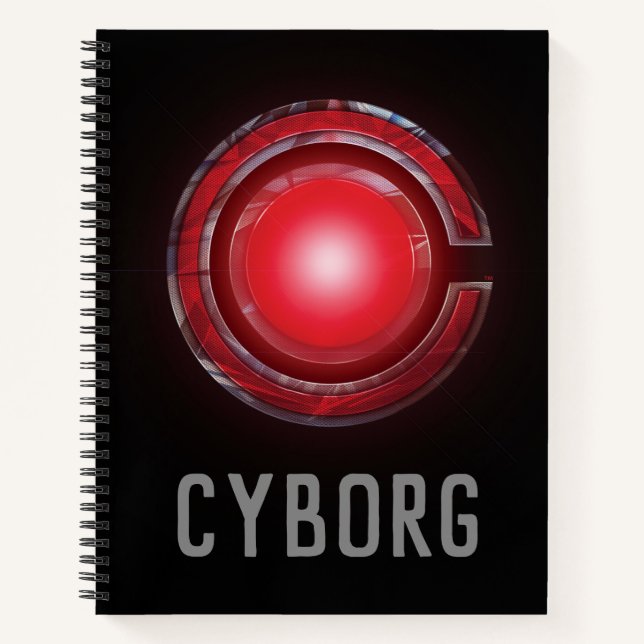 Carnet Ligue de Justice | Symbole Cyborg brillant (Devant)