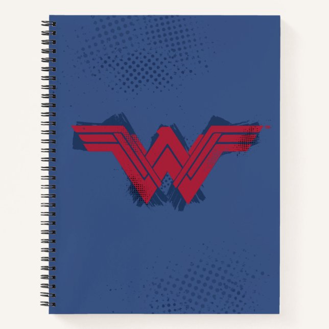 Carnet Ligue de Justice | Symbole de femme Wonder brossé (Devant)