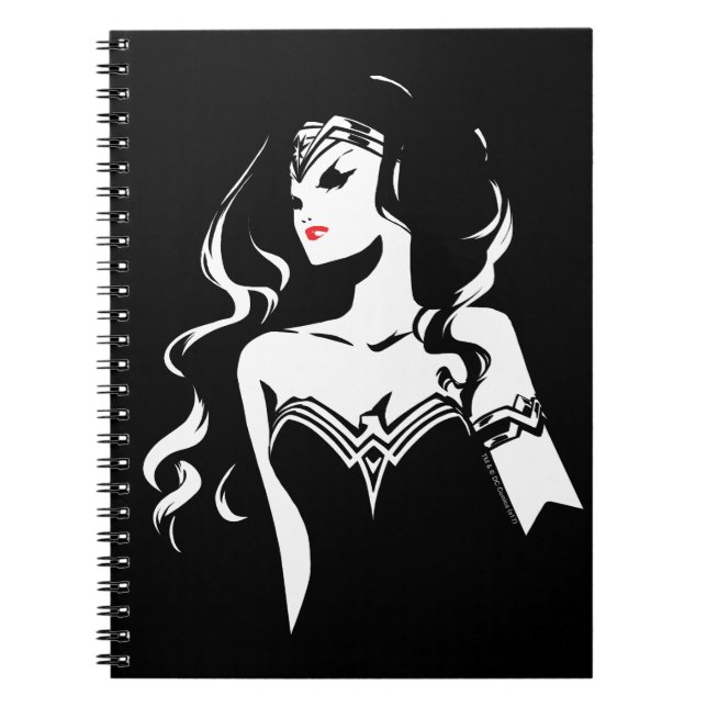 Carnet Ligue de Justice | Wonder Woman Noir Pop Art (Devant)
