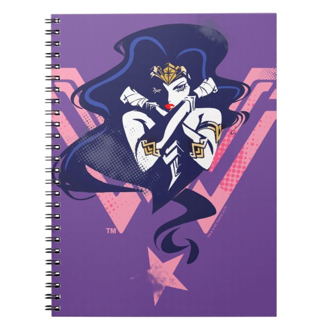Carnet Ligue de Justice | Wonder Woman & Symbol Pop Art (Devant)