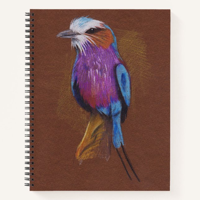Carnet Lilac brasse rouleau illustration animal nat (Devant)