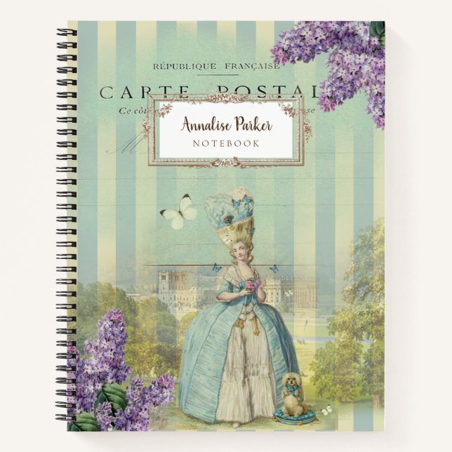 Carnet Lilas au printemps d'inspiration française Personn (Devant)